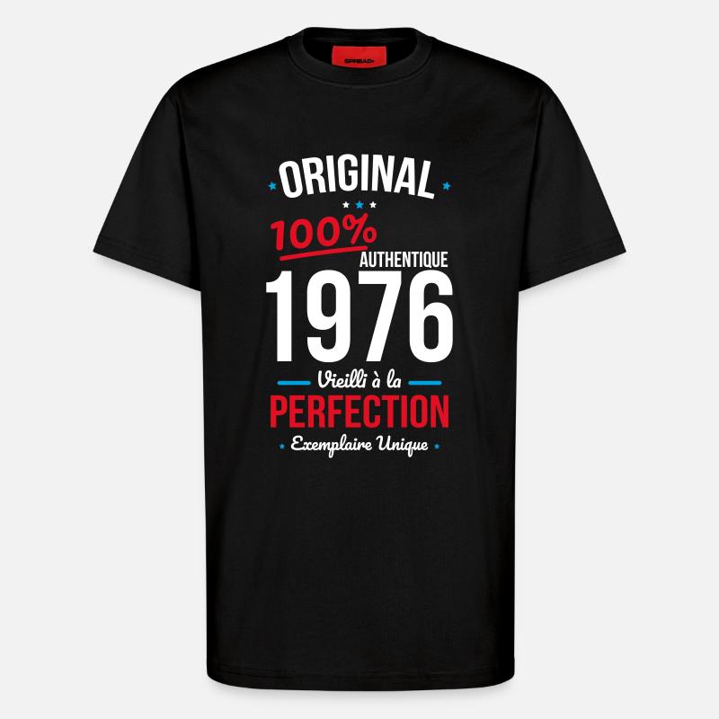 1976 – Original – Einzigartiges Exemplar - T-Shirt - made by SPREAD - SOLID BLACK