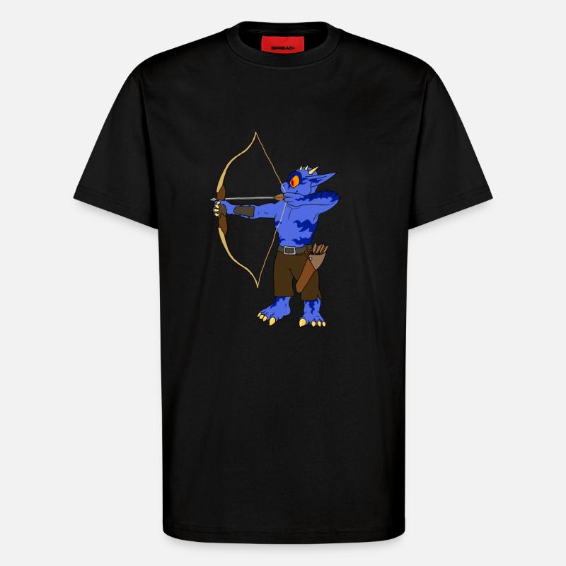 tir à l'arc - T-shirt bio décontracté fabriqué en UE - SOLID BLACK