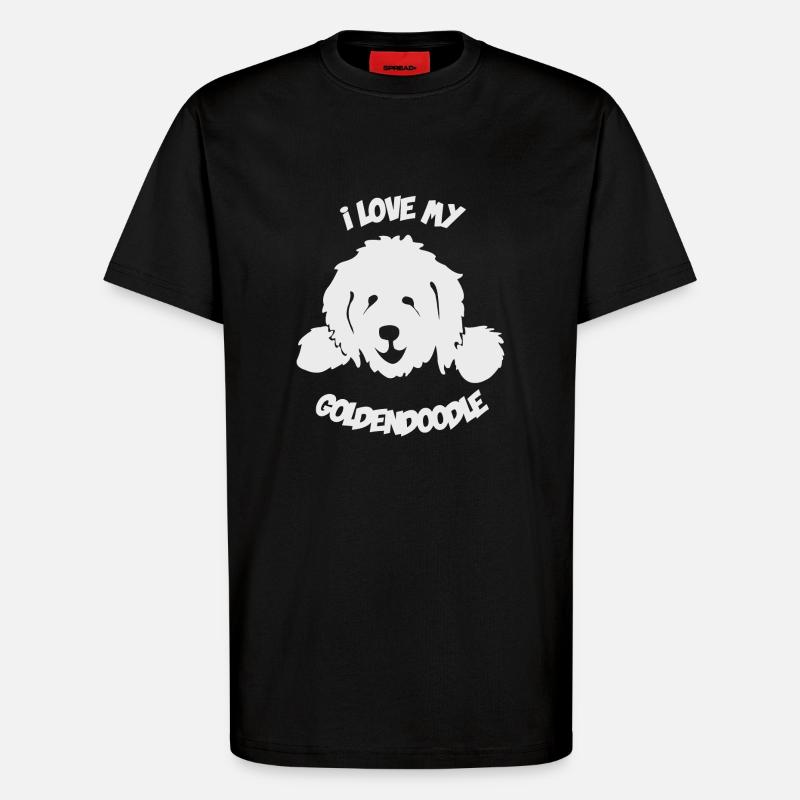 Doodle Goldendoodle Labradoodle Hund - T-Shirt - made by SPREAD - SOLID BLACK