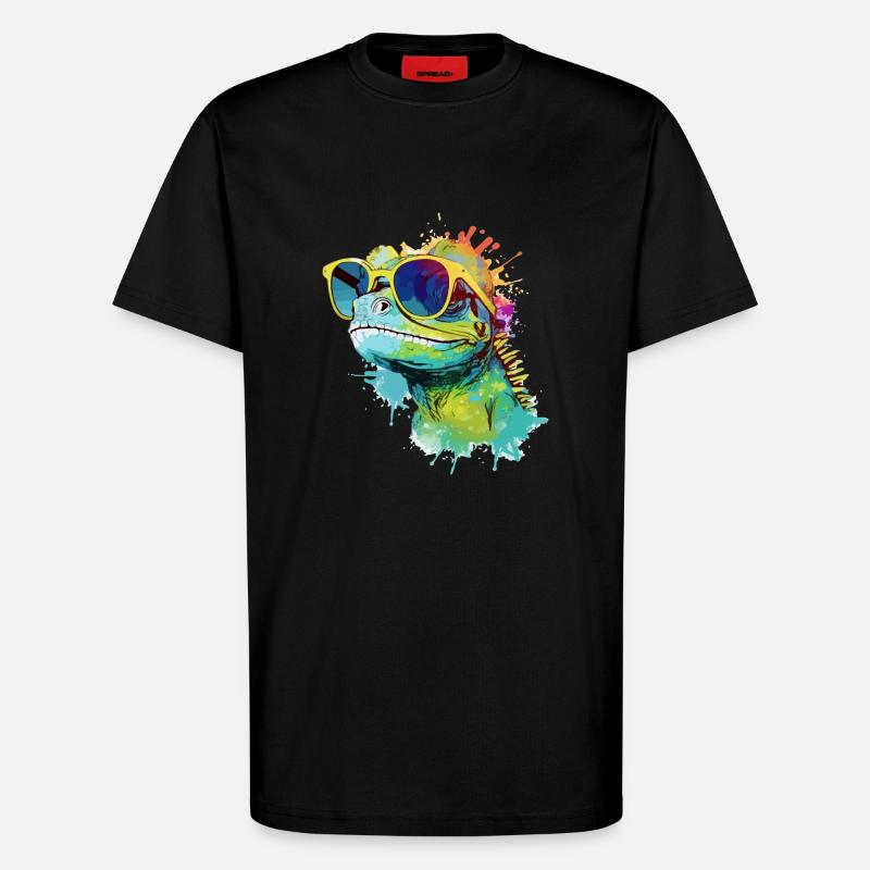 Doko die Eidechse - T-Shirt - made by SPREAD - SOLID BLACK