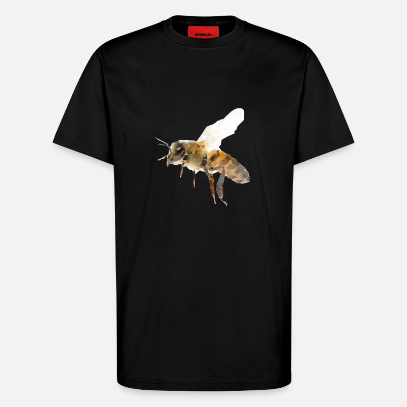 Bee - T-Shirt - made by SPREAD - SOLID BLACK