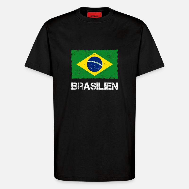 Brasilien - T-Shirt - made by SPREAD - SOLID BLACK