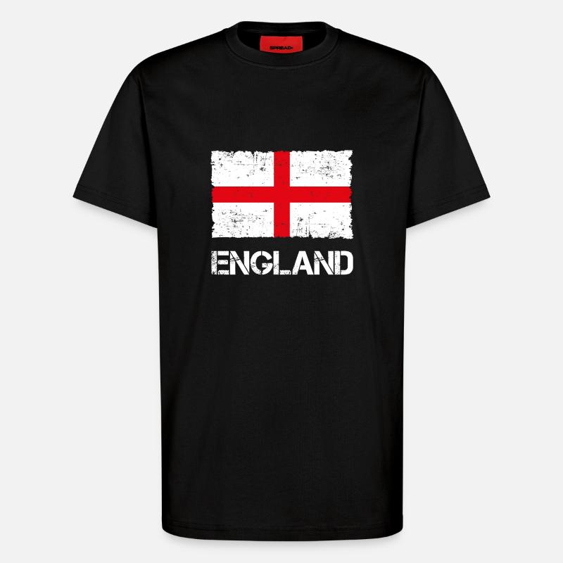 England - T-Shirt - made by SPREAD - SOLID BLACK