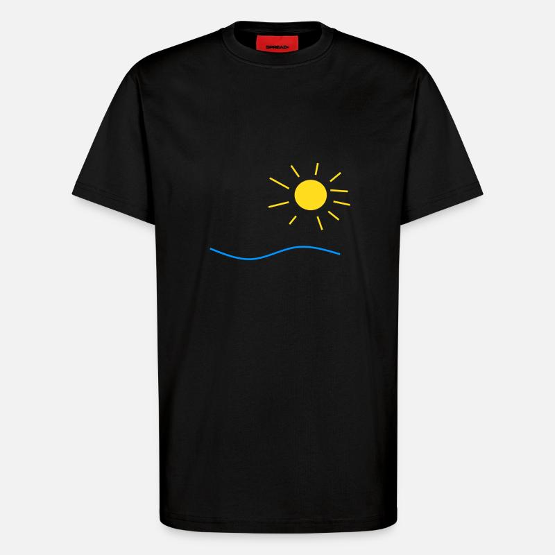 Sonne und Meer - T-Shirt - made by SPREAD - SOLID BLACK