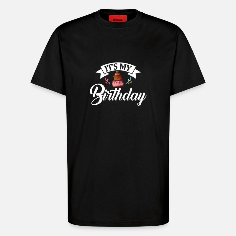 C'est mon anniversaire - Anniversaire - T-shirt bio décontracté fabriqué en UE - SOLID BLACK