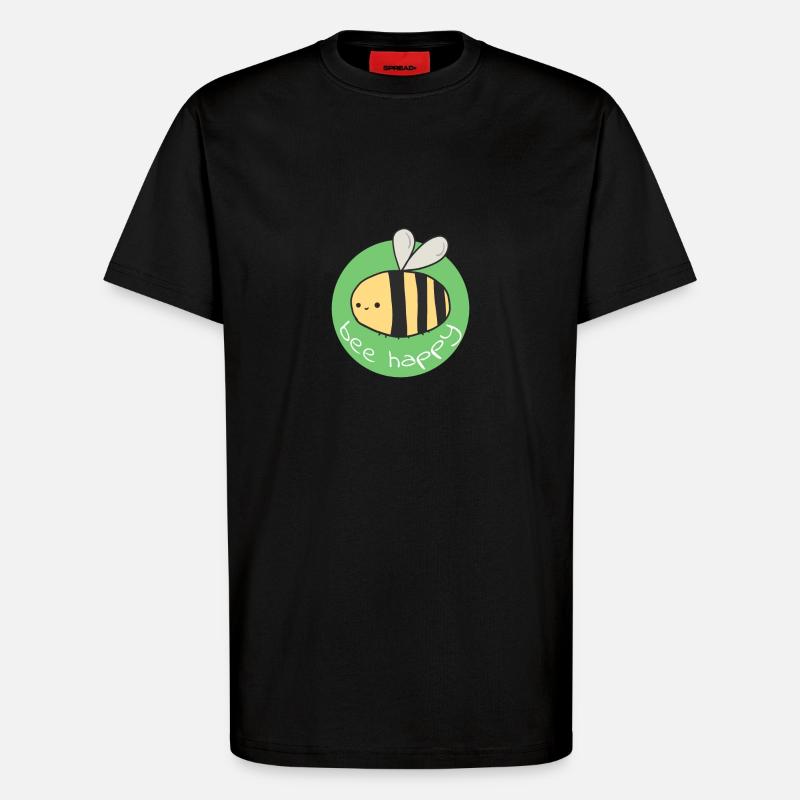 Biene - T-Shirt - made by SPREAD - SOLID BLACK