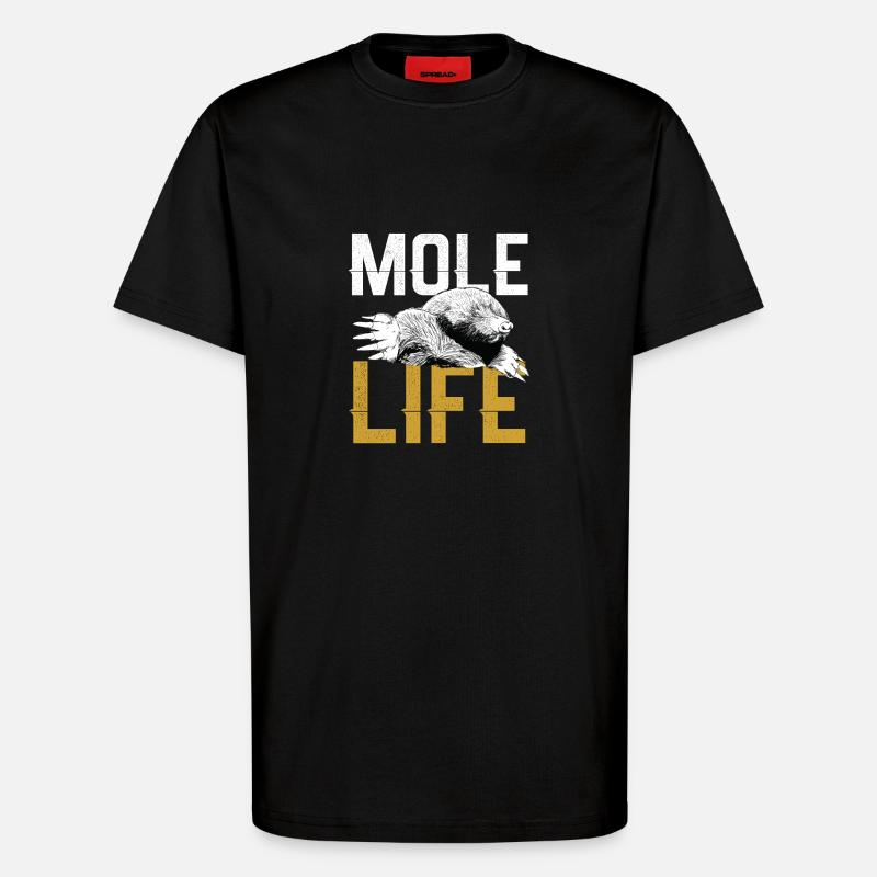 Maulwurf Leben - T-Shirt - made by SPREAD - SOLID BLACK