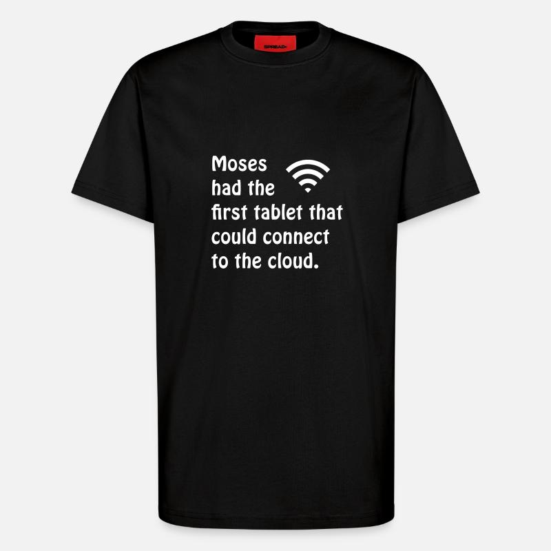 Moses had the first cloud - T-shirt bio décontracté fabriqué en UE - SOLID BLACK