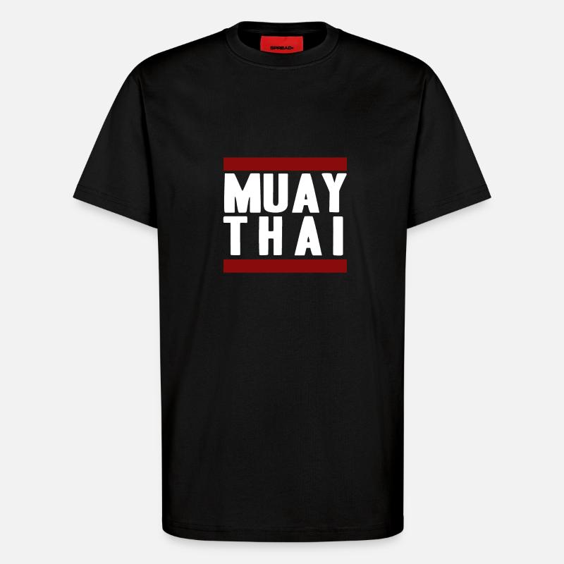 Muay Thai - T-Shirt - made by SPREAD - SOLID BLACK