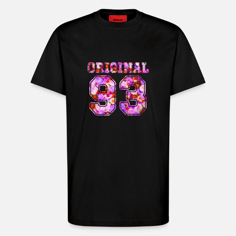 1993 - Anniversaire Bday Présent - T-shirt bio décontracté fabriqué en UE - SOLID BLACK