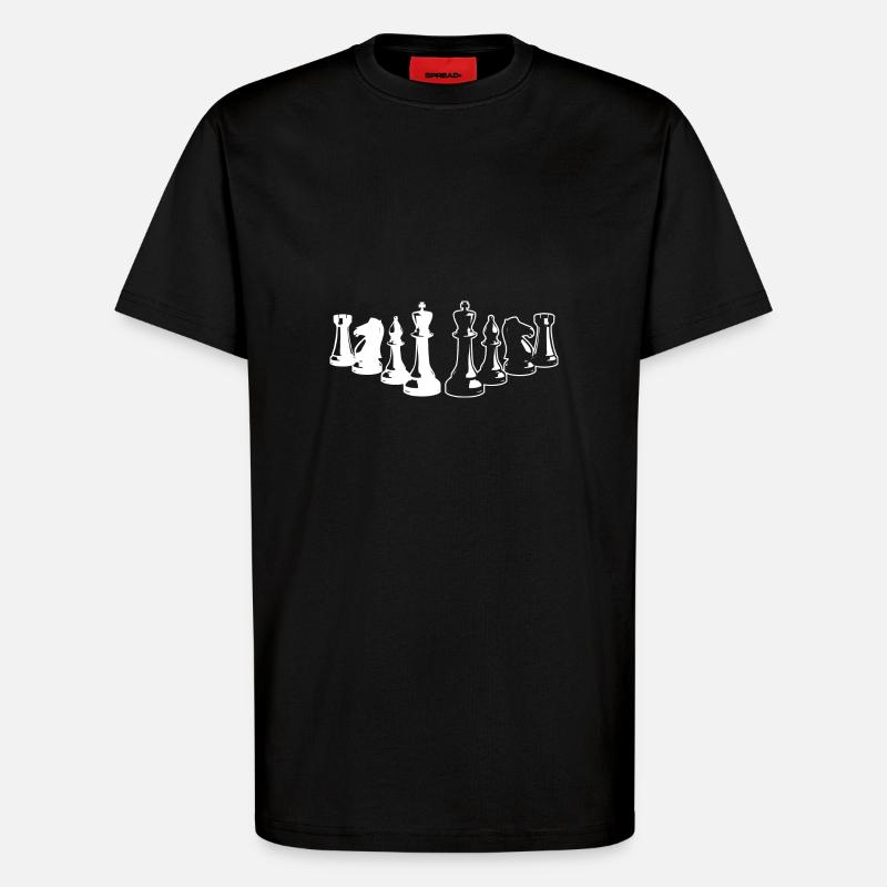 Jeu d’échecs Idées cadeaux échecs - T-shirt bio décontracté fabriqué en UE - SOLID BLACK
