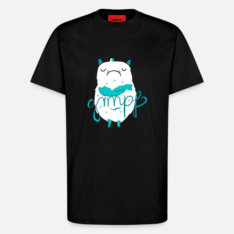 Mr. Grmpf - T-Shirt - made by SPREAD - SOLID BLACK