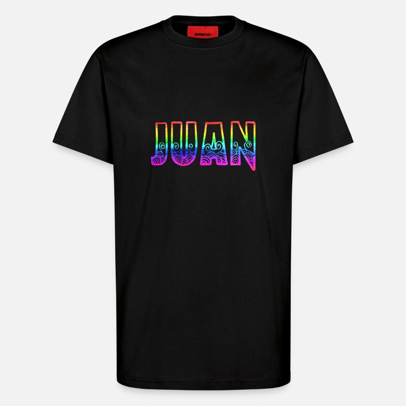 juan rs regenbogen - T-Shirt - made by SPREAD - SOLID BLACK