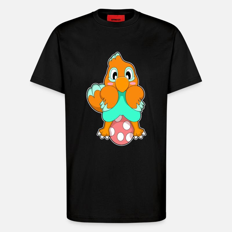 Papagei Ei - T-Shirt - made by SPREAD - SOLID BLACK