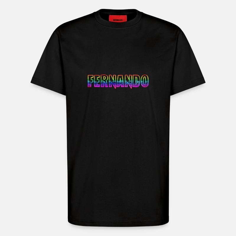 fernando rs regenbogen - T-Shirt - made by SPREAD - SOLID BLACK