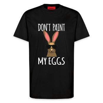 Osterhase - T-Shirt - made by SPREAD - SOLID BLACK - Vorne - Alina (178cm) & Michal (187cm)