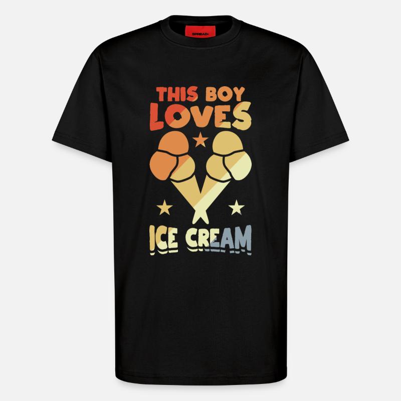 Dieser Junge liebt Eiscreme - T-Shirt - made by SPREAD - SOLID BLACK