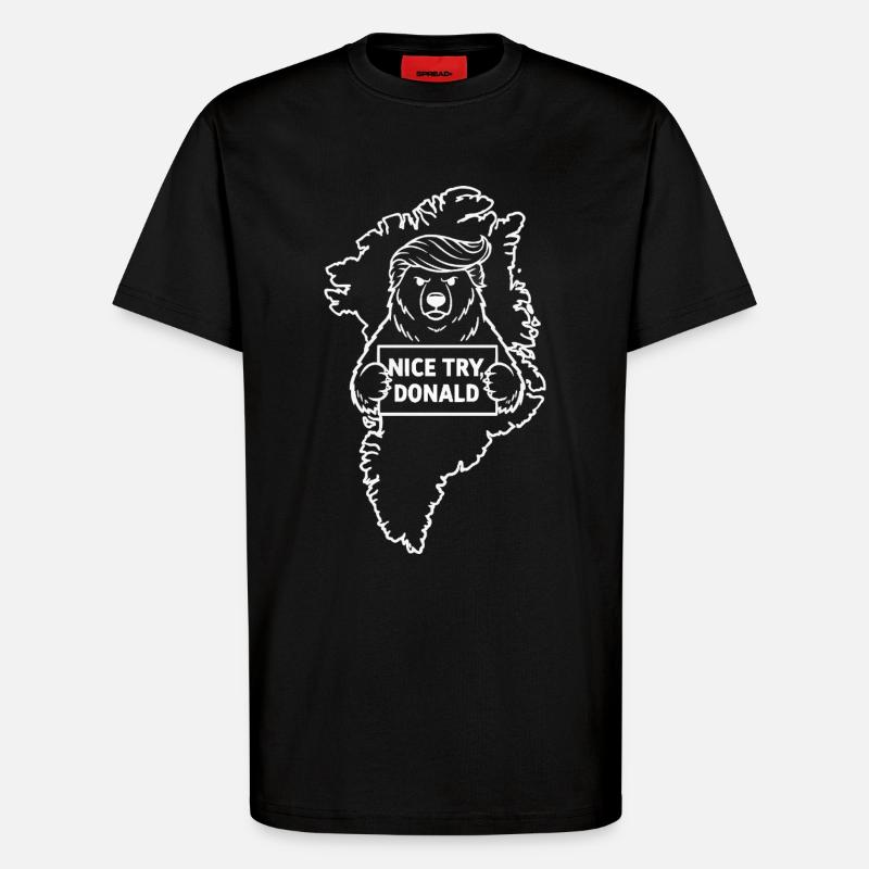 Grönland: Netter Versuch, Donald - T-Shirt - made by SPREAD - SOLID BLACK