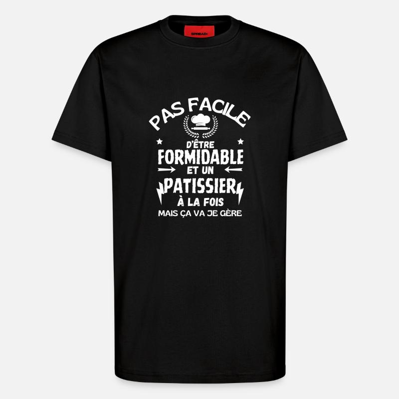 FORMIDABLE PASTRY CHEF - T-Shirt - made by SPREAD - SOLID BLACK