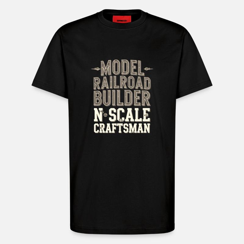 Precision in model making - T-Shirt - made by SPREAD - SOLID BLACK
