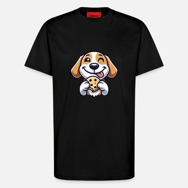 Beagle Dog Dessert Cookie Candy - T-Shirt - made by SPREAD - SOLID BLACK