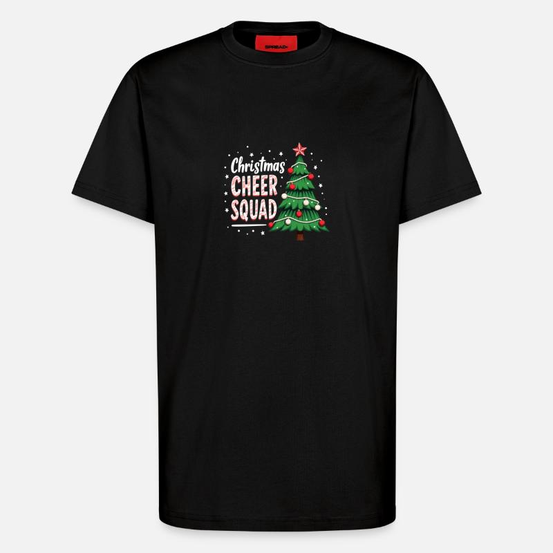 Weihnachtsfreude Cheer Squad Baum Spaß - T-Shirt - made by SPREAD - SOLID BLACK