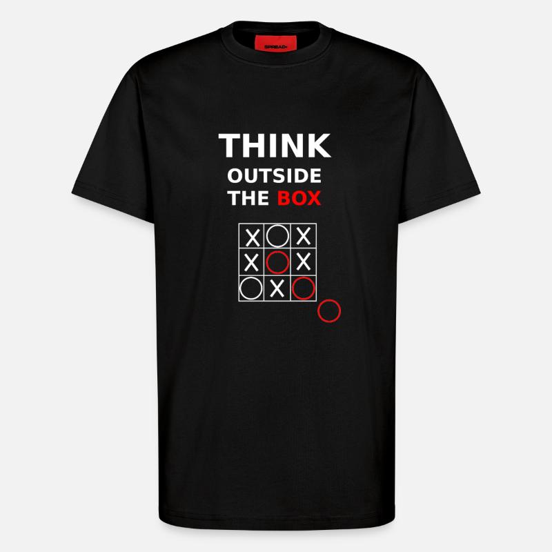 Think outside the box - T-Shirt - made by SPREAD - SOLID BLACK