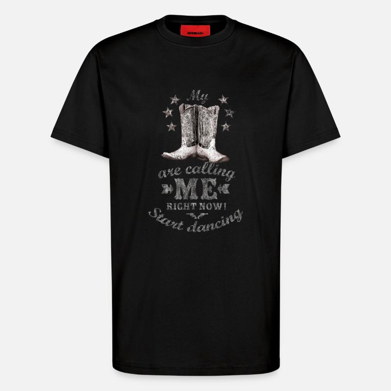 kl_linedance60a - T-Shirt - made by SPREAD - SOLID BLACK