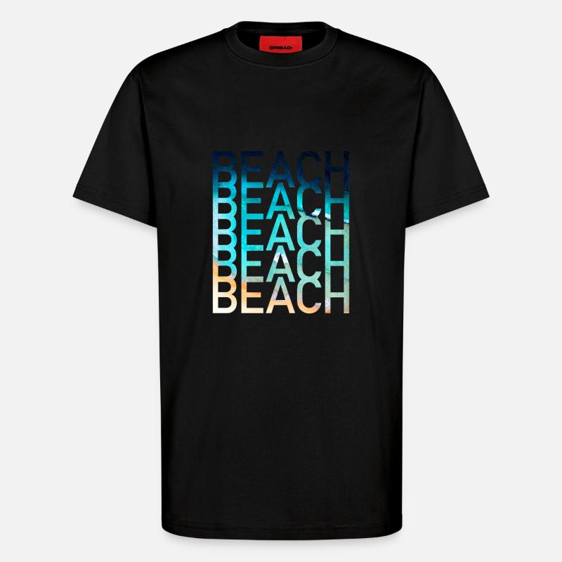 Beach Sommer - T-Shirt - made by SPREAD - SOLID BLACK