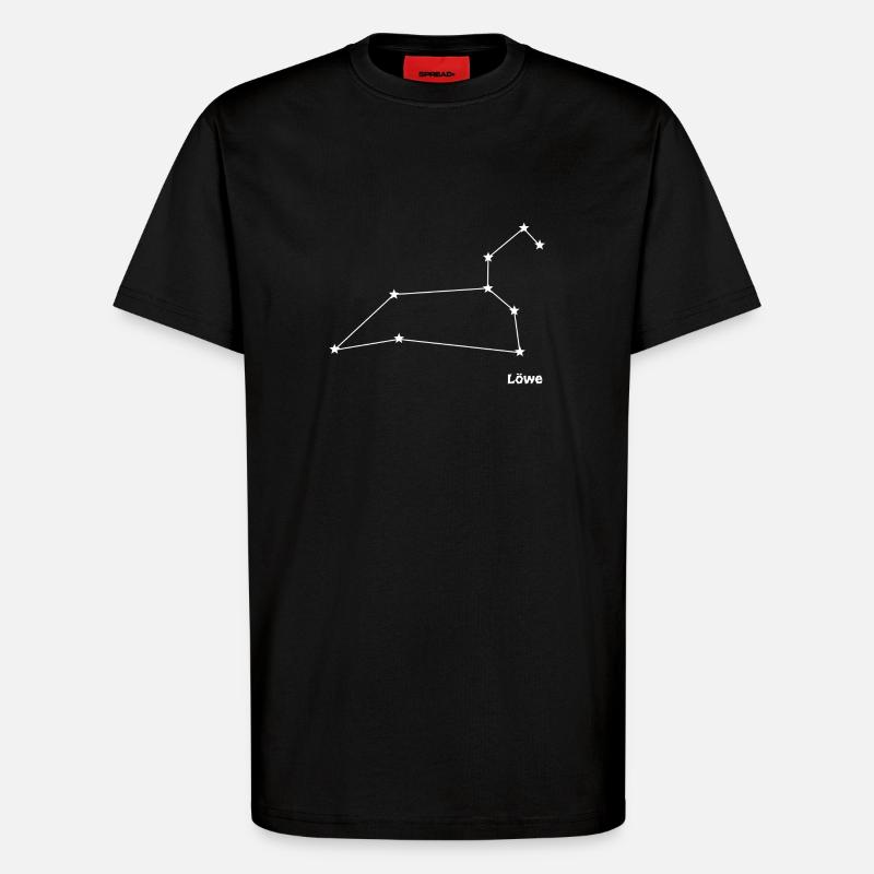 Sternzeichen Löwe - T-Shirt - made by SPREAD - SOLID BLACK