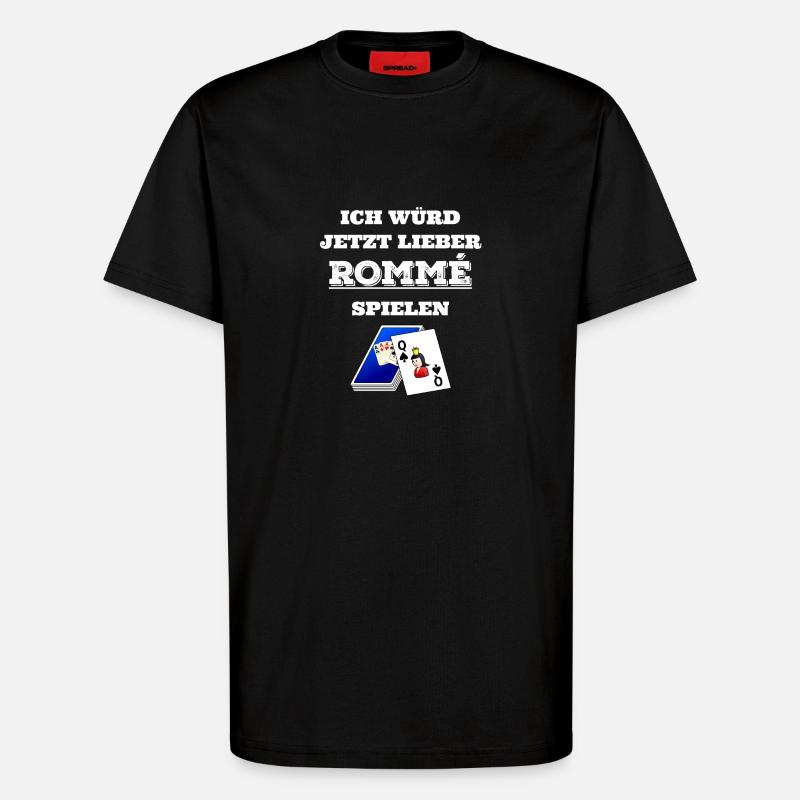 Romme - Rommee - Geschenk - T-Shirt - made by SPREAD - SOLID BLACK
