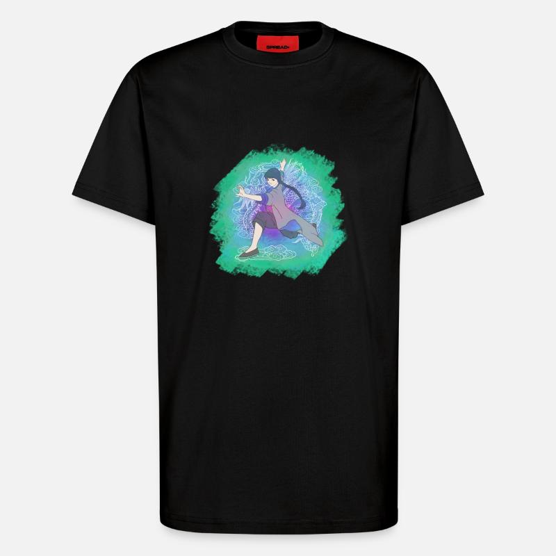 dragen Kungfu Mädchen - T-Shirt - made by SPREAD - SOLID BLACK