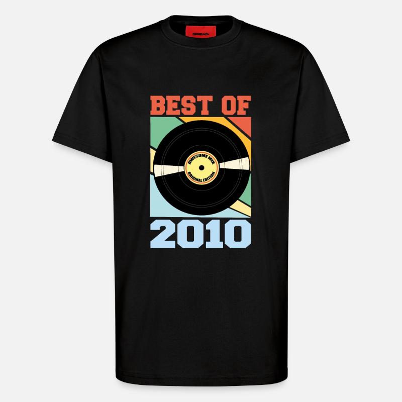 Le meilleur de 2010 - T-shirt bio décontracté fabriqué en UE - SOLID BLACK