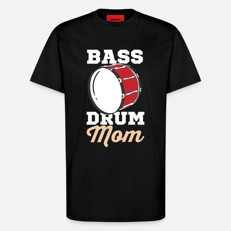 Große Trommel Mutter - T-Shirt - made by SPREAD - SOLID BLACK