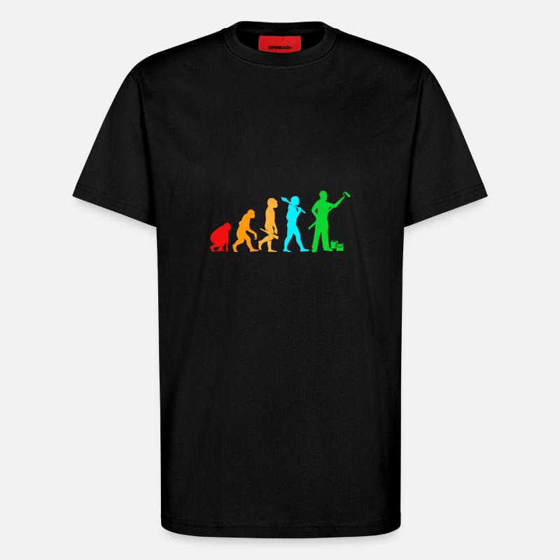 Maler Evolution - T-Shirt - made by SPREAD - SOLID BLACK