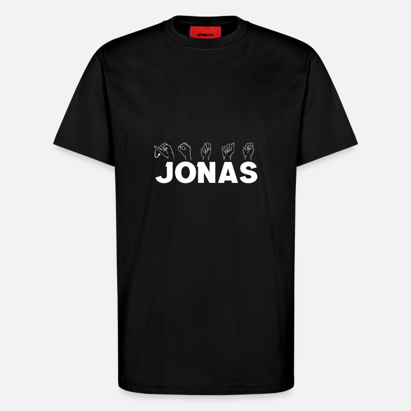 Gebärdensprache Jonas - T-Shirt - made by SPREAD - SOLID BLACK