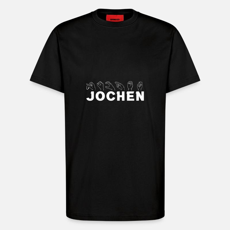 Gebärdensprache Jochen - T-Shirt - made by SPREAD - SOLID BLACK
