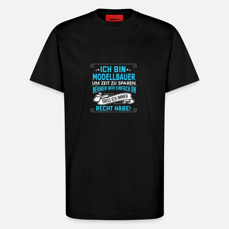 MODELLBAUER - T-Shirt - made by SPREAD - SOLID BLACK