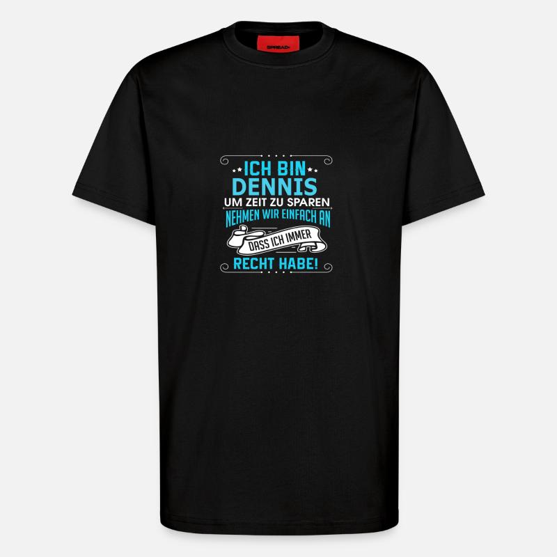 DENNIS - T-Shirt - made by SPREAD - SOLID BLACK