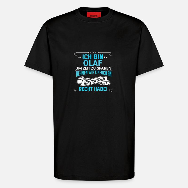OLAF - T-Shirt - made by SPREAD - SOLID BLACK