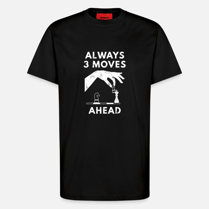 Echecs - Echecs - Echecs - Trains - T-shirt bio décontracté fabriqué en UE - SOLID BLACK