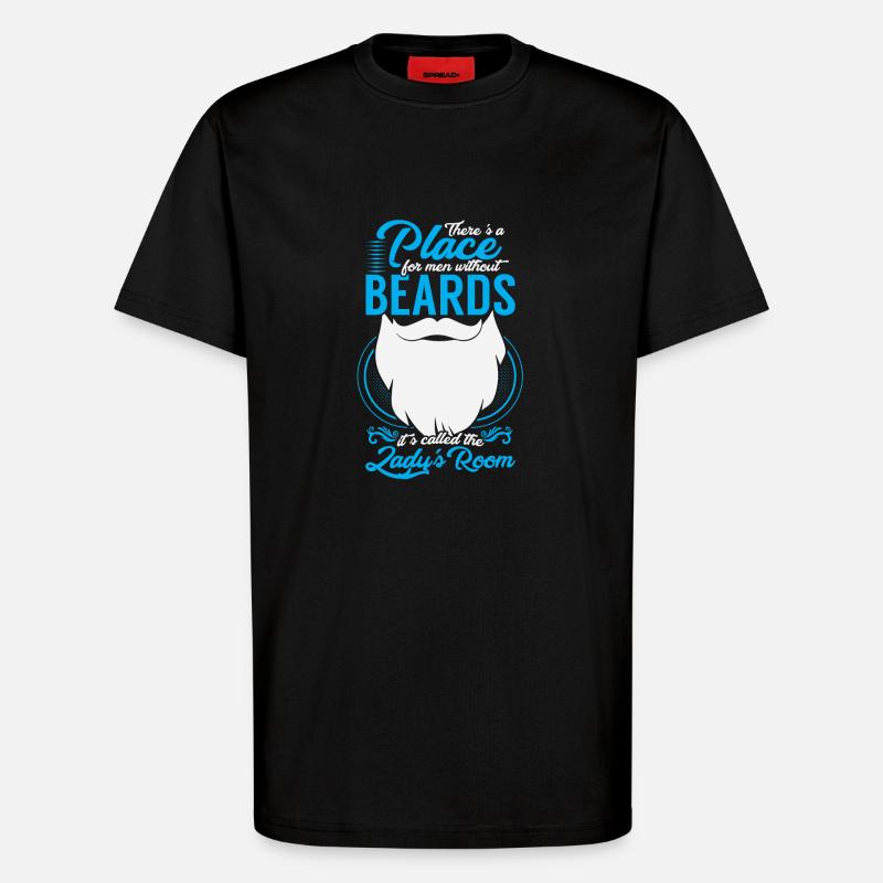 Men Without Beards - T-Shirt - made by SPREAD - SOLID BLACK