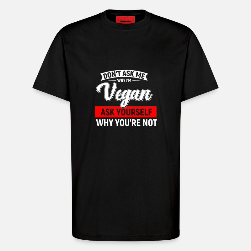 veganer - T-Shirt - made by SPREAD - SOLID BLACK