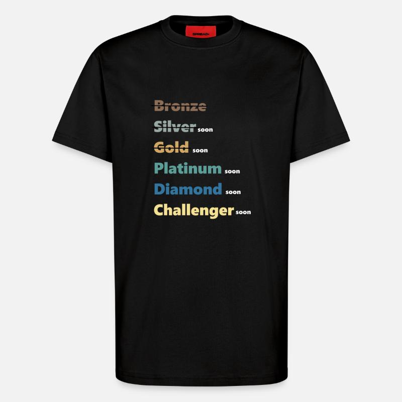 Ranking Elo Platinum - T-Shirt - made by SPREAD - SOLID BLACK