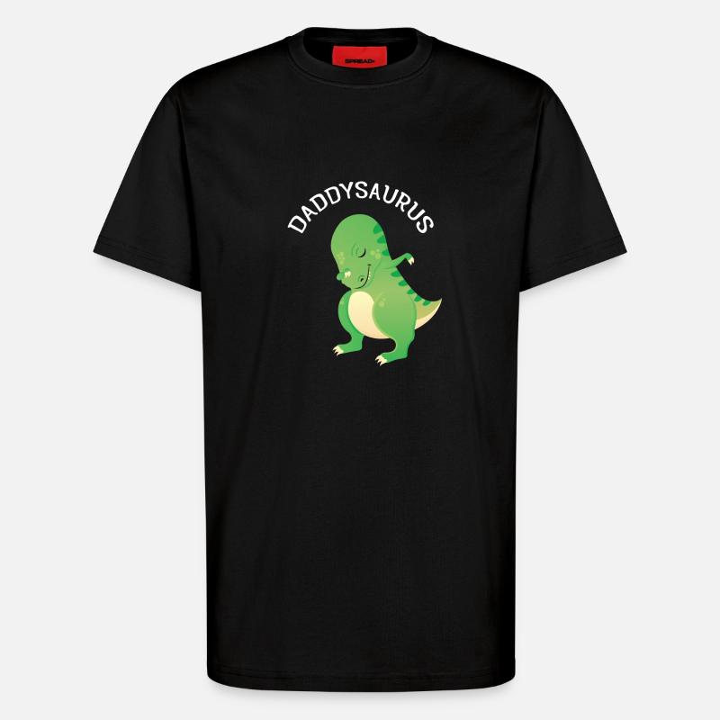 Daddysaurus - Cool Dinosaur T-Rex Design - T-Shirt - made by SPREAD - SOLID BLACK
