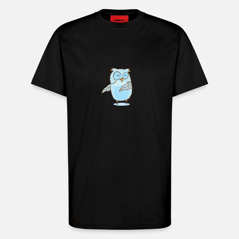 Floss Dance Move Owl - T-Shirt - made by SPREAD - SOLID BLACK