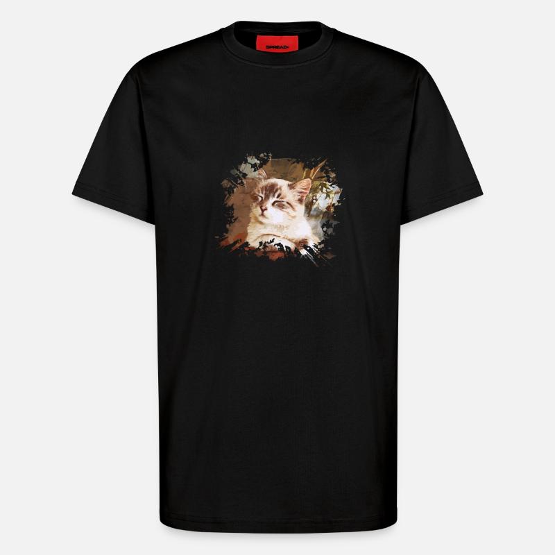 Katze - T-Shirt - made by SPREAD - SOLID BLACK