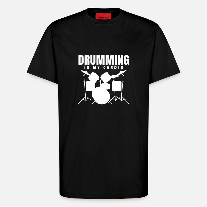 Gift drummer drummer drummer - T-Shirt - made by SPREAD - SOLID BLACK