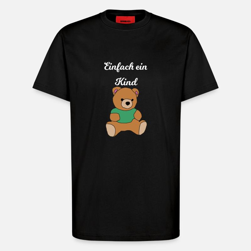 Teddybär - T-Shirt - made by SPREAD - SOLID BLACK