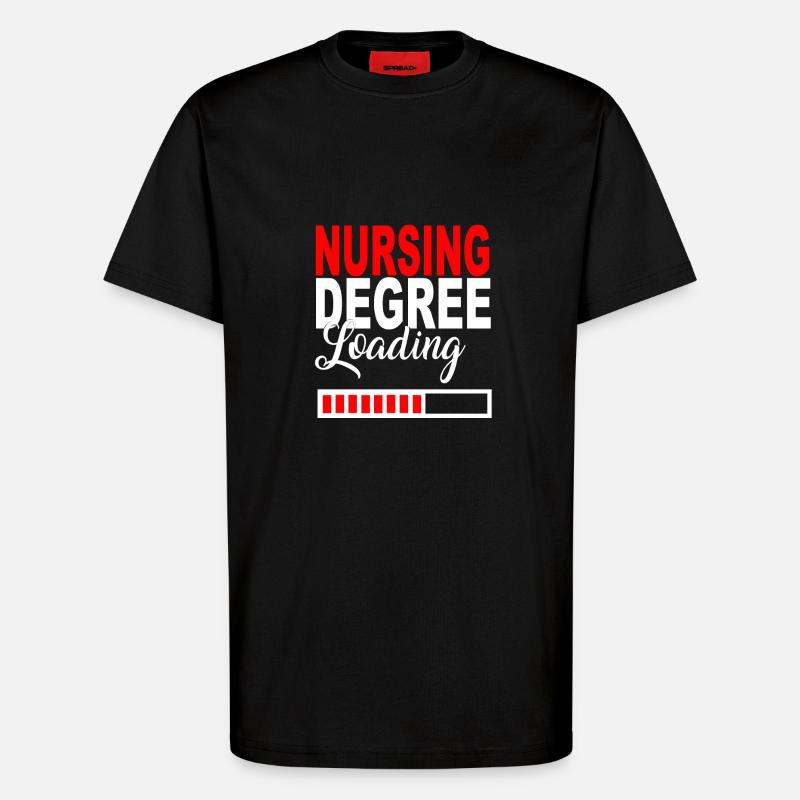 Nursing Degree Loading Geschenk T-Shirt Ausbildung - T-Shirt - made by SPREAD - SOLID BLACK